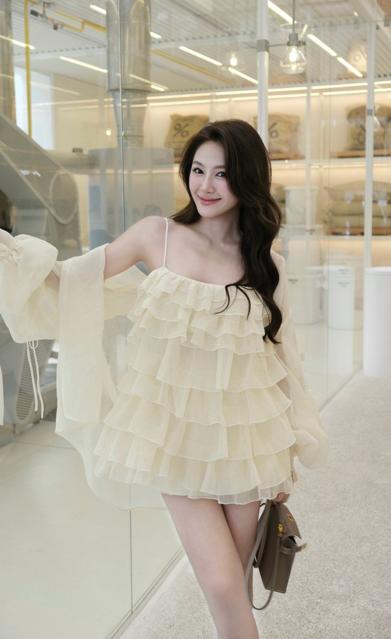 Layer Blouse & Outside Shirt & Short Set