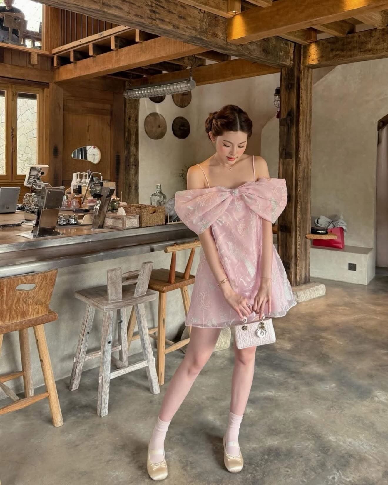 Alysa Bow Front Babydoll Dress