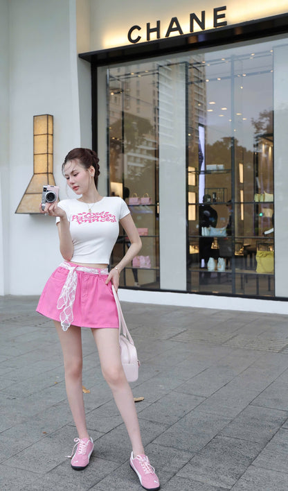 Letter Top & Skirt Set