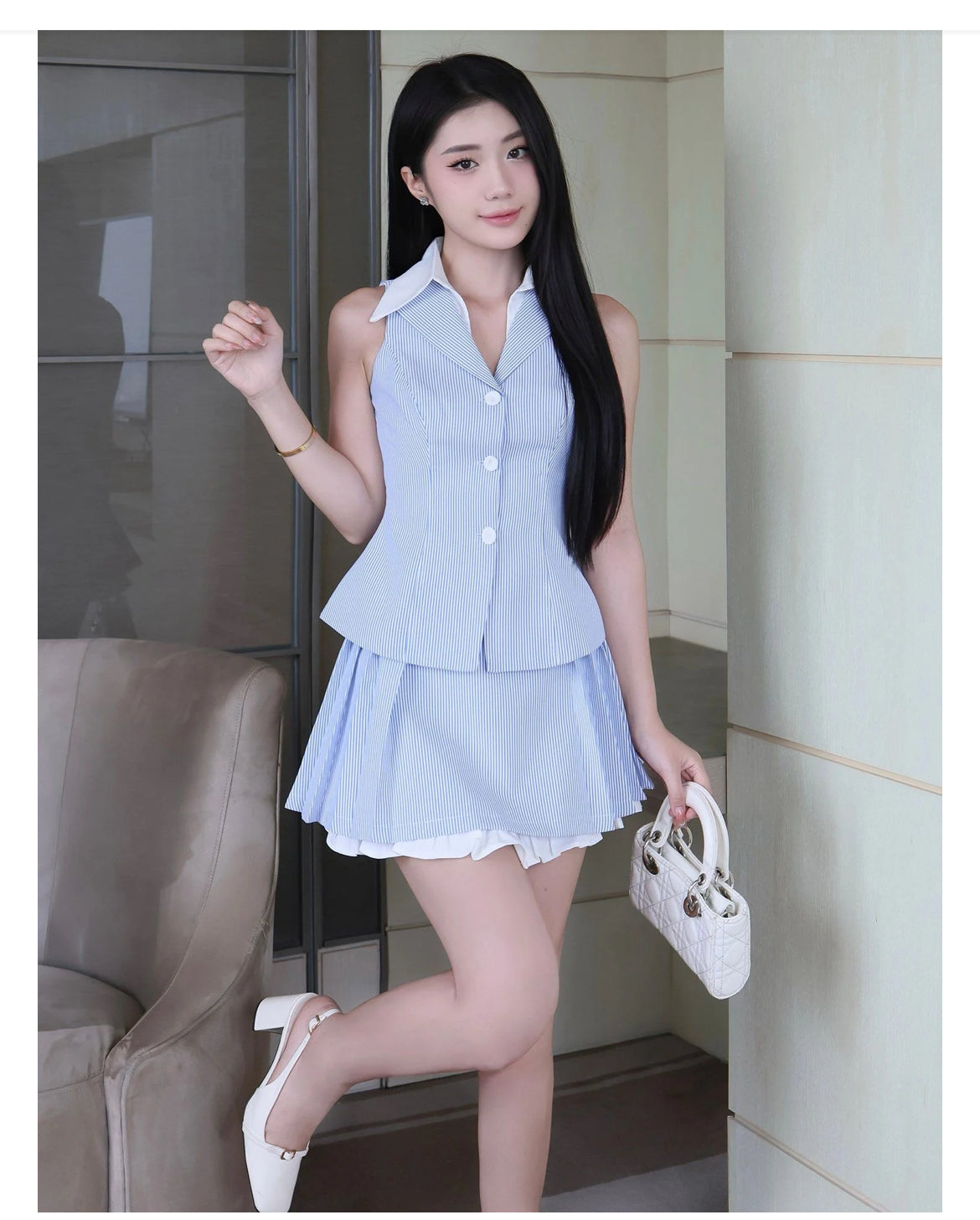 Gile Blouse & A-line Skirt