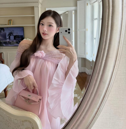 Abba Pink Babydoll Dress