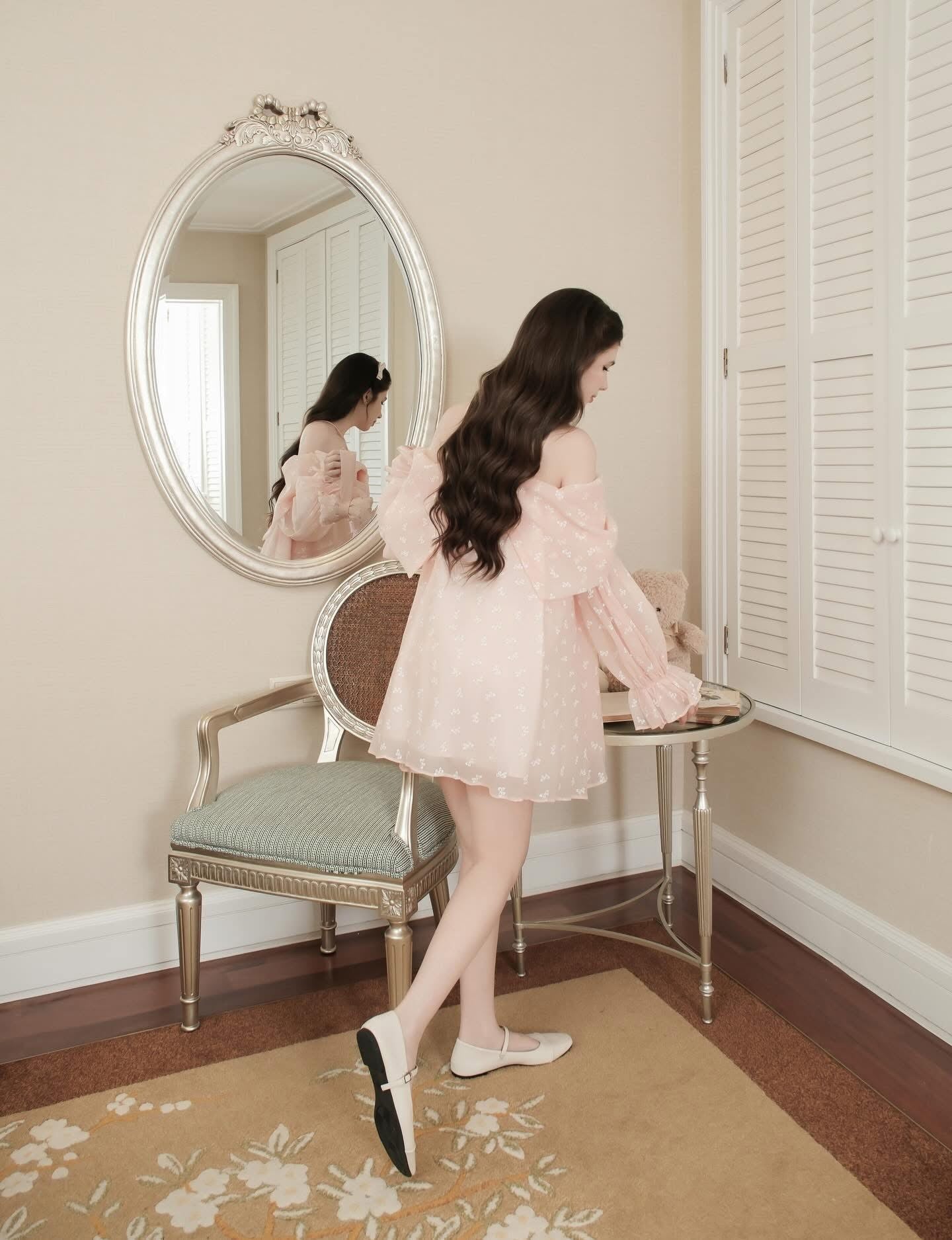 Aerie Pink Babydoll Dress