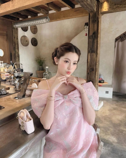 Alysa Bow Front Babydoll Dress