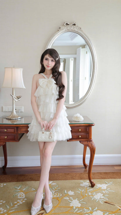 Bow Front Layer Babydoll Dress